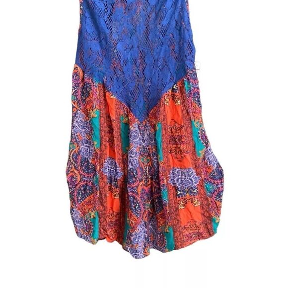 NWT Free People Count Me In Trapeze Hot Red Combo Tunic Size Small Retail $88 - Picture 5 of 8